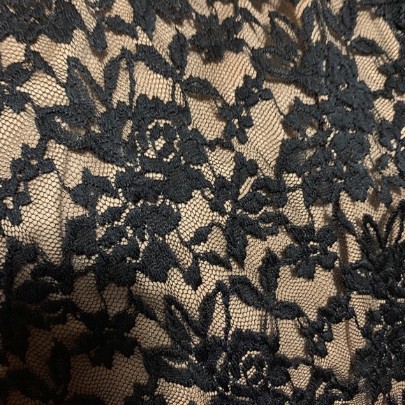 Black Lace Short Sleeve Dress - Picture 3 of 5